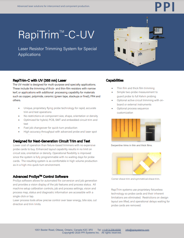 RapiTrim-C-UV datasheet